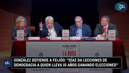 González defiende a Feijóo: "Díaz da lecciones de democracia a quien lleva 15 años ganando elecciones"