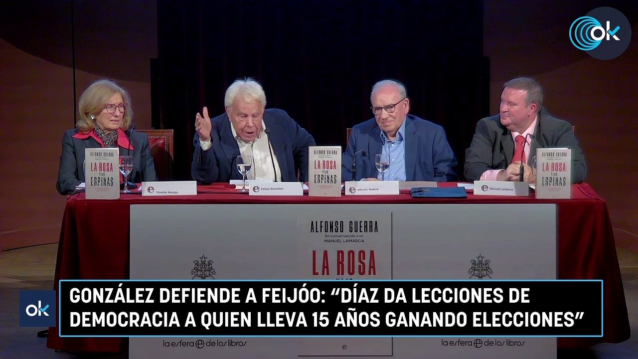 González defiende a Feijóo: "Díaz da lecciones de democracia a quien lleva 15 años ganando elecciones"