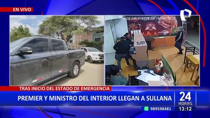 Estado de emergencia: Premier Otárola y ministro del Interior llegan a Sullana