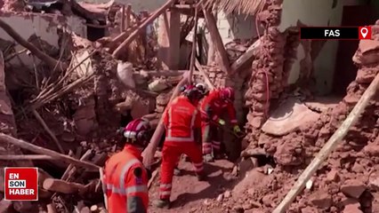 Fas’ta enkaz altında kalan eşek 10 gün sonra kurtarıldı