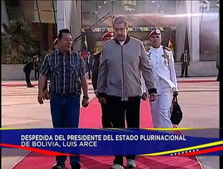 Presidente Nicolás Maduro despide al Presidente del Estado Plurinacional de Bolivia, Luis Arce