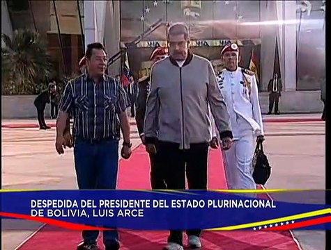 Presidente Nicolás Maduro despide al Presidente del Estado Plurinacional de Bolivia, Luis Arce
