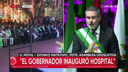 En sesión de honor, Matkovic adelanta que el 2024 la Gobernación destinará el 60% de su presupuesto para salud