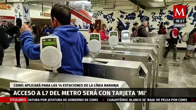 Entrada a la Línea 7 del Metro de CdMx solo será con Tarjeta de Movilidad Integrada