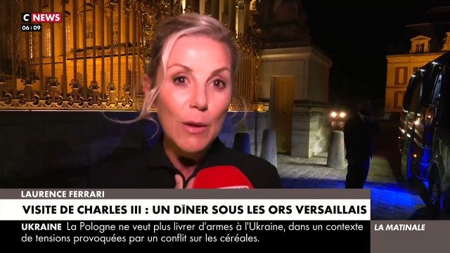 Visite de Charles III : La journaliste Laurence Ferrari invitée au dîner d'Etat hier soir à Versailles raconte au micro de CNews les coulisses de la soirée