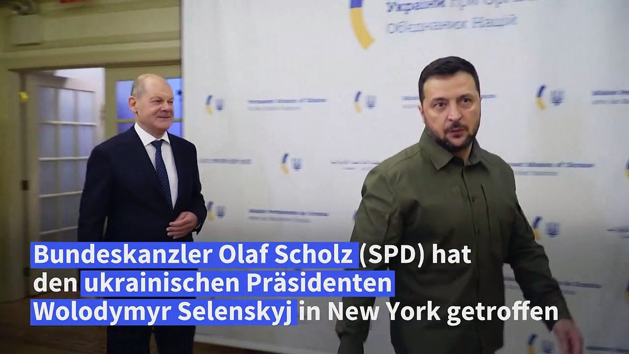 Scholz sichert Selenskyj in New York 'fortwährende Solidarität' zu