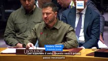 Zelensky all'Onu; 