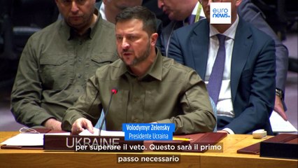 Zelensky all'Onu; "No al diritto di veto della Russia". Lavrov: "Strumento legittimo"