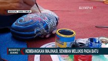 Komunitas Seniman di Madiun Ekspresikan Imajinasi dengan Melukis di Atas Batu