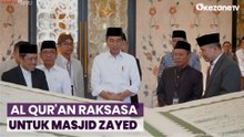 Presiden Jokowi Serahkan Al-Quran Raksasa ke Masjid Zayed Solo