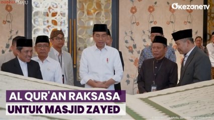 Presiden Jokowi Serahkan Al-Quran Raksasa ke Masjid Zayed Solo