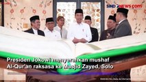 Jokowi Serahkan Al-Qur'an Raksasa ke Masjid Zayed Solo