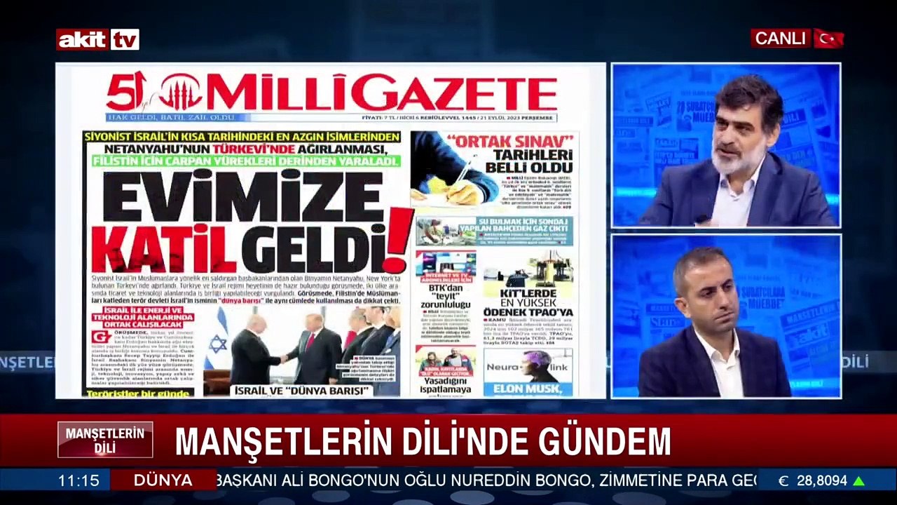 Dün başka manşet, bugün başka manşet Milli!