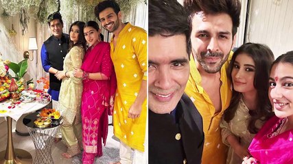 Sara Ali Khan goes for Ganpati darshan at Kartik Aaryan’s house