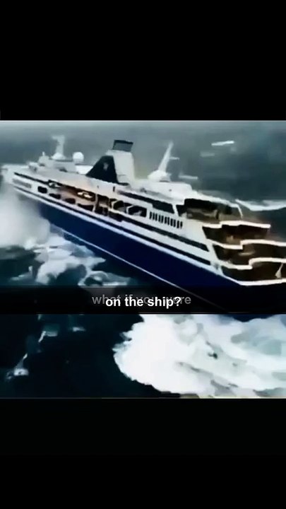 Mesmerizing Ship Bobbing at Sea: A Captivating Display of Nature's Power #extremeweather