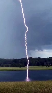 Unbelievable Footage: Lightning Strike Strikes Water Right Before Your Eyes! #extremeweather