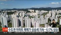 수도권 아파트 매매가 상승세 지속…0.17% 상승