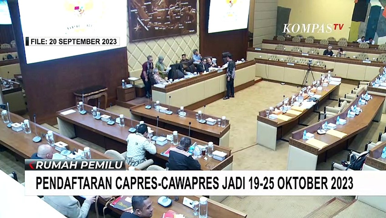 KPU dan DPR Sepakati Pendaftaran Capres-Cawapres Jadi 19-25 Oktober 2023