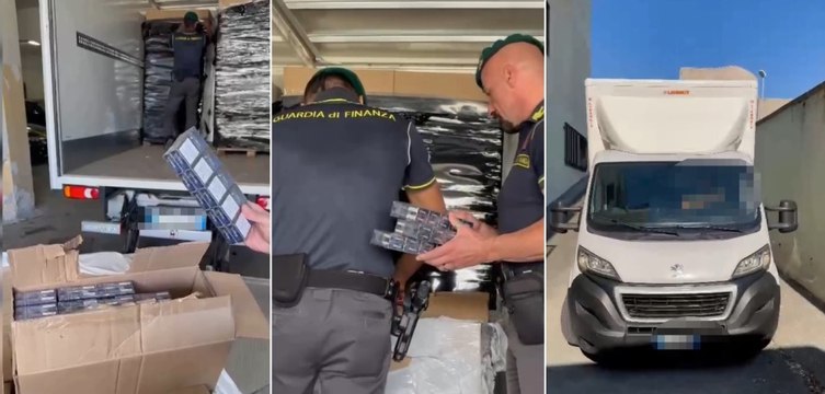 Casandrino (NA) - Oltre una tonnellata di sigarette di contrabbando in un deposito (21.09.23)