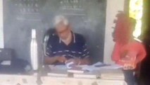 लखीमपुर: छात्र से हाथ वाला पंखा चलवा रहे अध्यापक का वीडियो वायरल