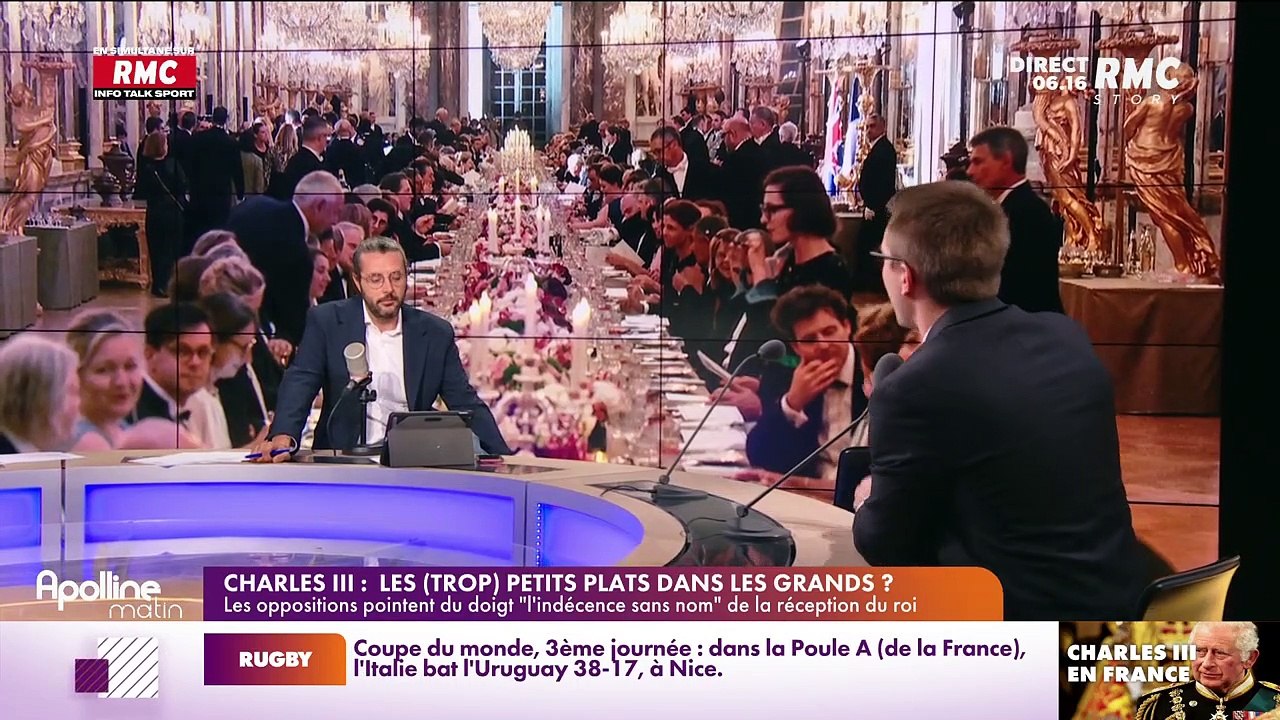 Antoine Léaument et Emmanuel Lechypre sur RMC ce jeudi 21 septembre 2023.