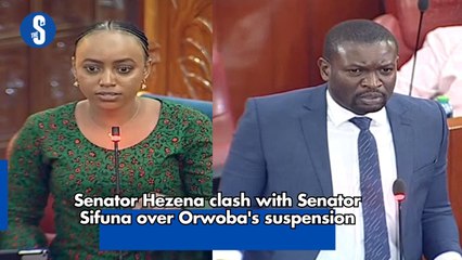 Senator Hezena clash with Senator Sifuna over Orwoba's suspension-
