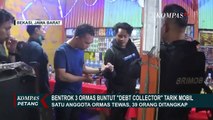 Dipicu Penarik Mobil oleh Debt Collector, 3 Ormas di Bekasi Bentrok! Puluhan Orang Diamankan Polisi