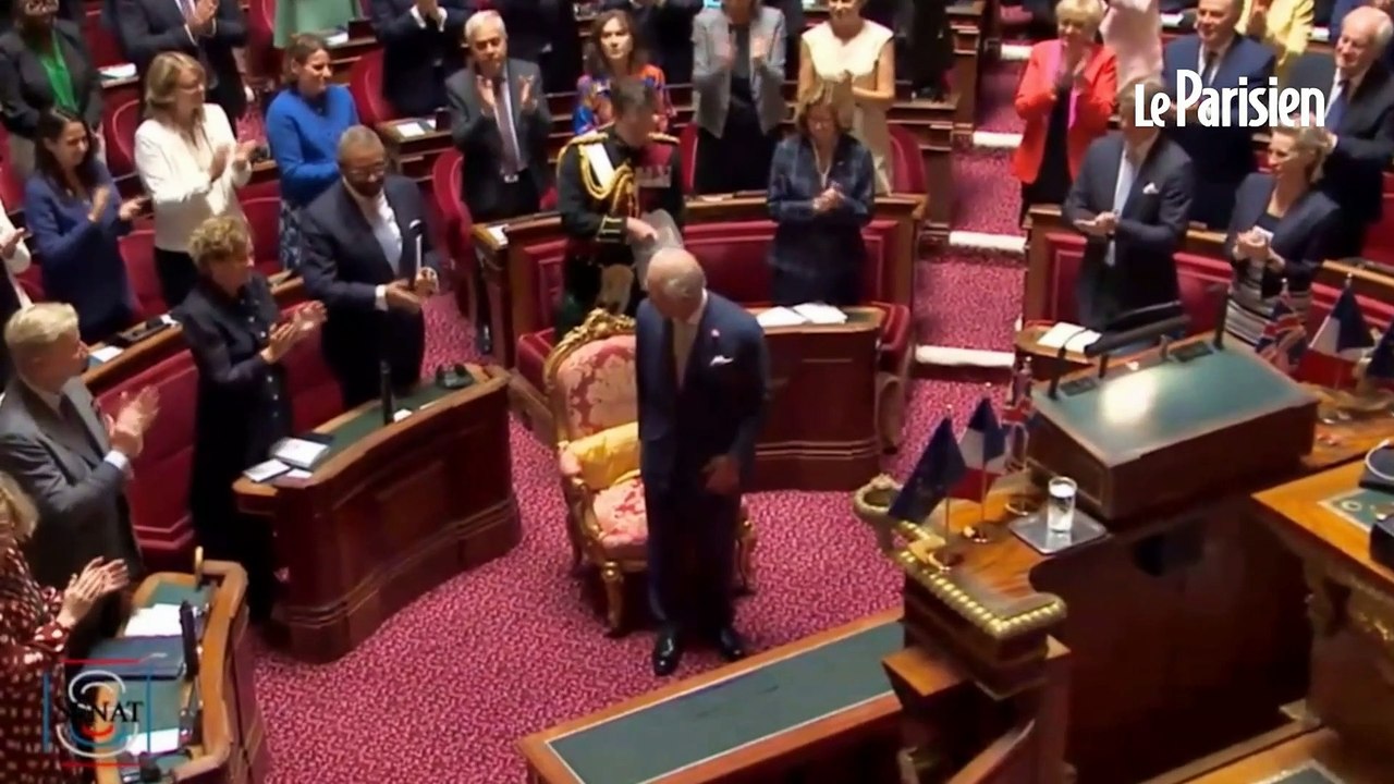 Visite de Charles III : longue ovation debout pour le roi au Sénat français