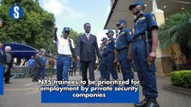 NYS trainees to be prioritized for employment by private security companies