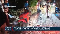 Truk Tebu di Blitar Tabrak 3 Motor, 1 Orang Tewas dan 2 Luka Berat