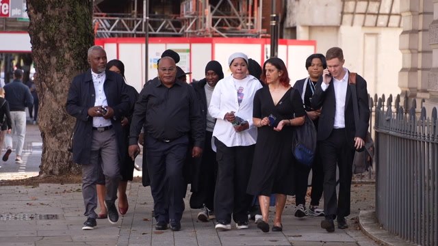 The family of Chris Kaba arrive at court