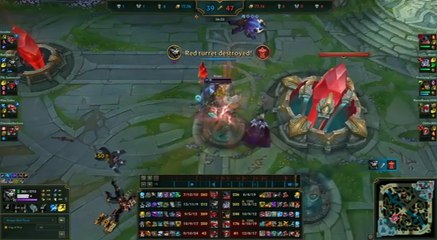 100-0 a una torreta de nexo para acabar la partida