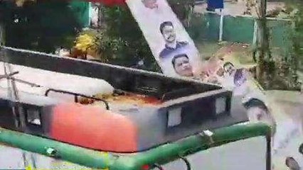 जनआशीर्वाद रथ के साथ हुआ बड़ा हादसा, बाल बाल बचे दिग्गज मंत्री