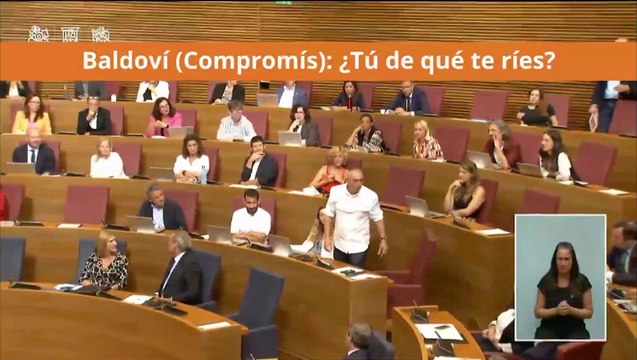 Balldoví (Compromís), amenazante contra la portavoz de Vox en las Cortes Valencianas: ¿De qué te ríes?