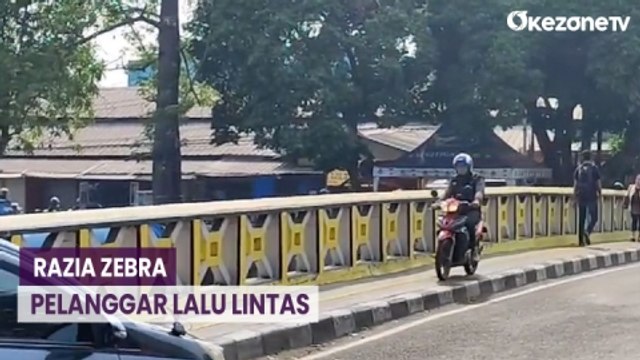 Pemotor Lawan Arus Hindari Razia Zebra, Polisi Menghadang