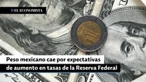 Peso mexicano cae por expectativas de aumento en tasas de la Reserva Federal