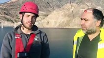 Artvin'de Baraj Suları Altında Zipline Denemesi