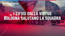 i tifosi della Virtus Bologna salutano la squadra