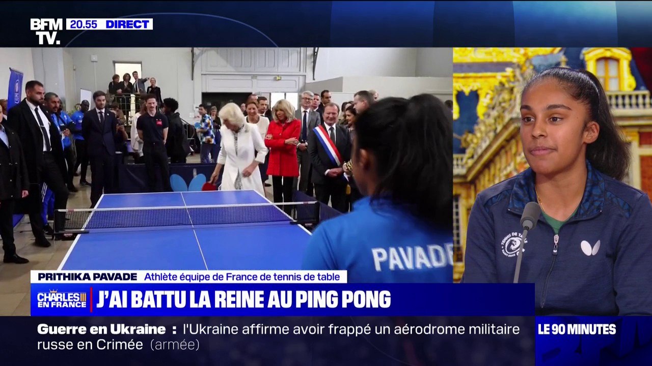 "C'état pour moi un vrai plaisir de pouvoir taper des balles avec la reine": La joueuse de tennis de table Prithika Pavade réagit à sa rencontre avec Charles III et la reine Camilla à Saint-Denis