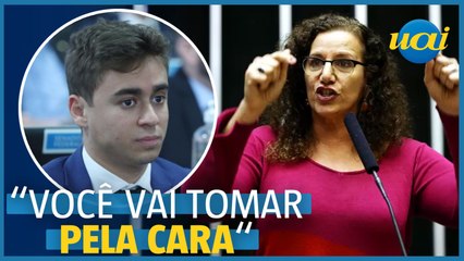 'Vai tomar pela cara', diz Jandira a Nikolas Ferreira em CPMI do 8/1