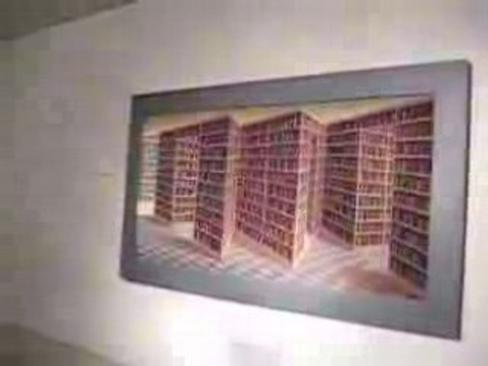 British Library, Bookshelf Optical Illusion