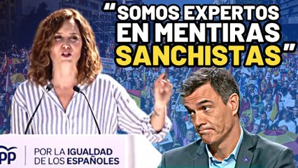 El discurso más bestial de Ayuso con el que aniquila a Sánchez y a su tropa por el pufo de la amnistía