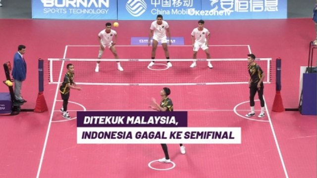 Highlight Asian Games 2023: Tim Sepak Takraw Beregu Putra Indonesia Ditekuk Malaysia 2-1