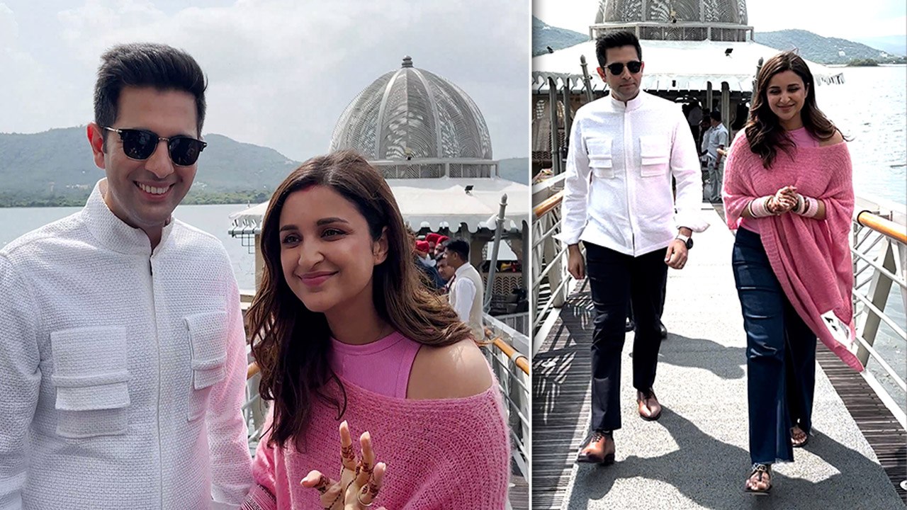 Parineeti Chopra Raghav Chadha के साथ हाथो में चूड़ा, मांग में सिन्दूर लगाए पहली बार आई Media के बीच!