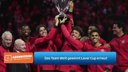 Das Team Welt gewinnt Laver Cup erneut