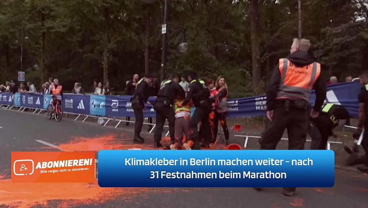 Klimakleber in Berlin machen weiter - nach 31 Festnahmen beim Marathon