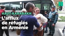 Chassés par l’Azerbaïdjan, les réfugiés du Haut-Karabakh commencent à arriver en Arménie