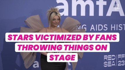 Stars Victimized By Fans Throwing Things On Stage