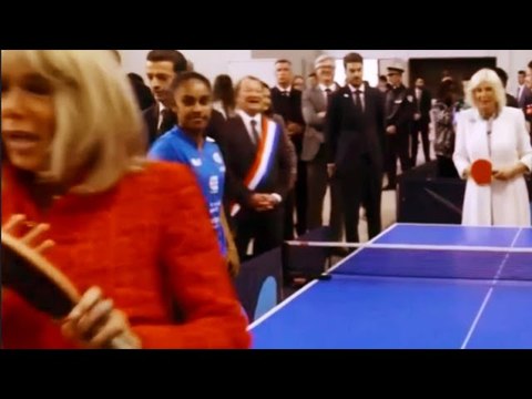 Camilla Parker Bowles : Une Partie de Ping-Pong Surprenante avec Brigitte Macron