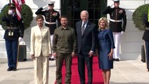 President Zelensky and Ukraine’s First Lady arrive at White House